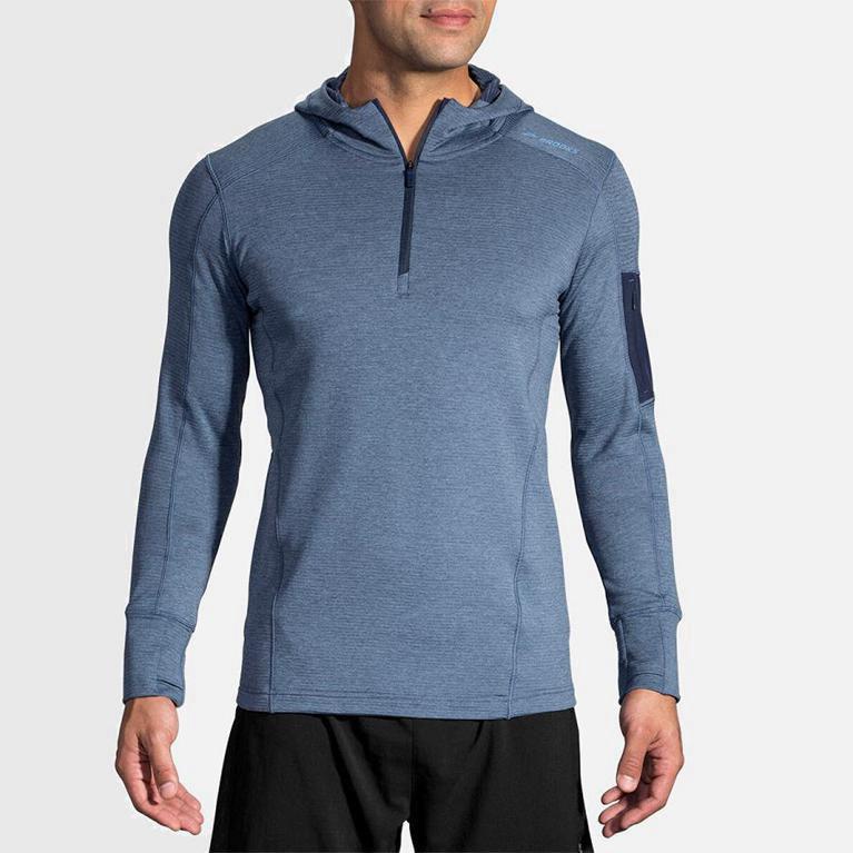 Brooks Notch Thermal Mens Running Jackets - Blue - Philippines (236495NWS)